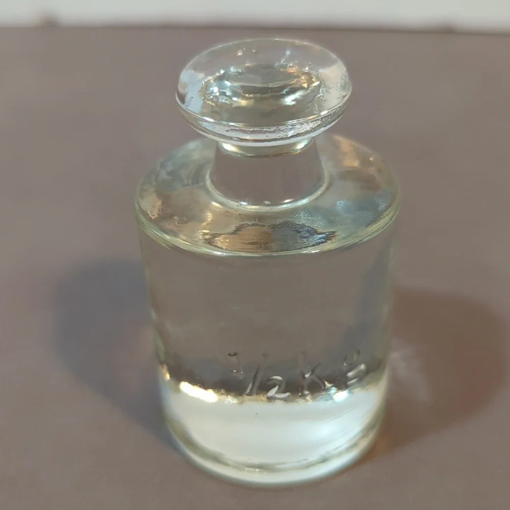 Vintage Clear Glass Scale Weight 1/2 kg Apothecary - Picture 4 of 7